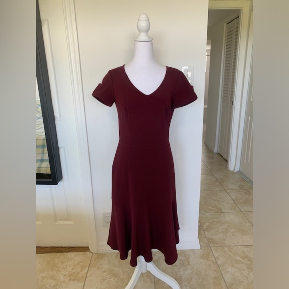 Pre-Owned P.A Concept Dark Red Sleeveless Dress Size 6 stretching